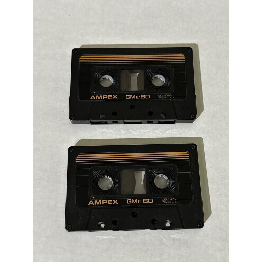 Lot Of 2 Ampex GM Grand Master II 60 Min‎ Type II Cassette Tape Used Recorded On